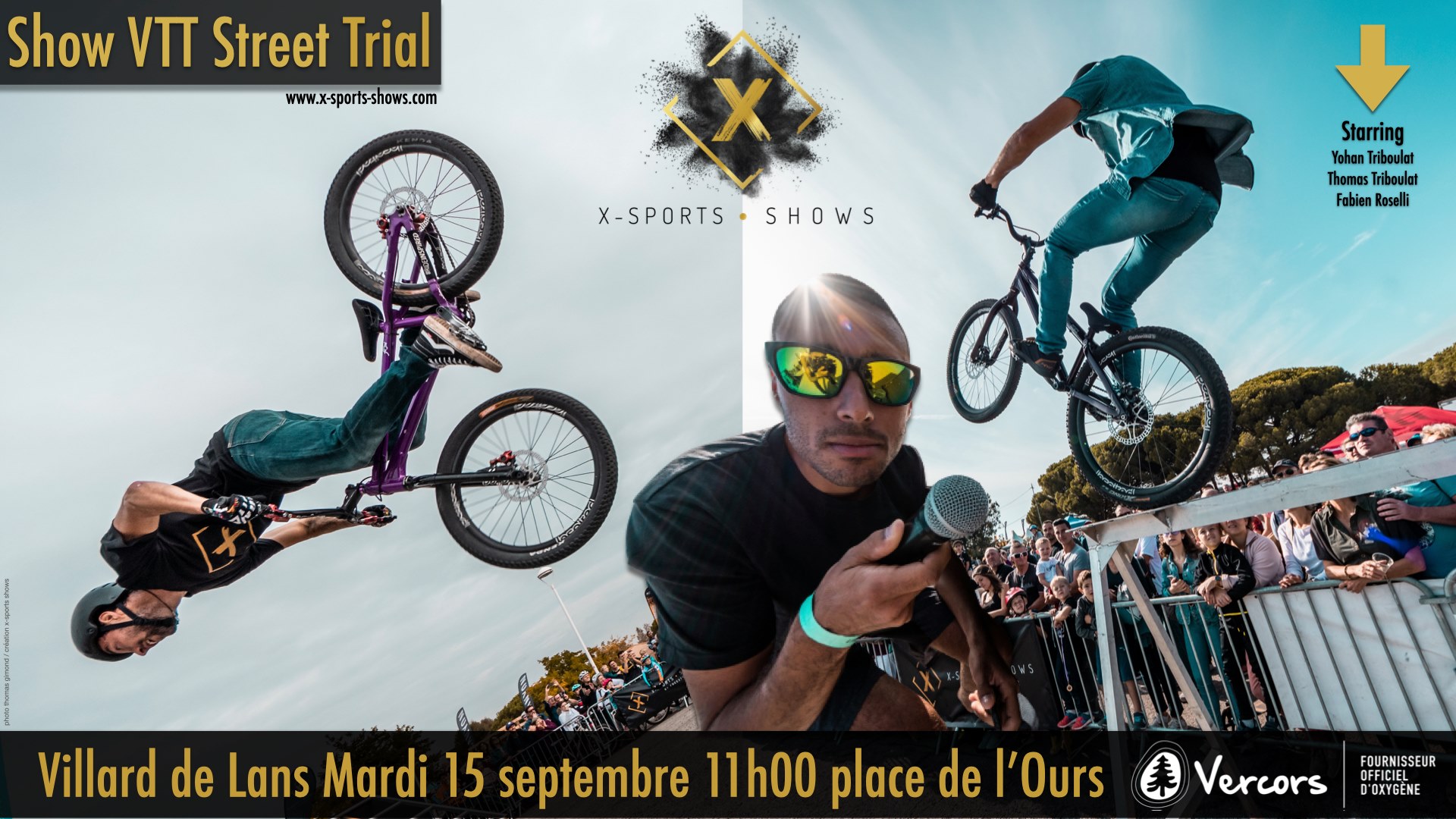 show VTT arrivée du Tour Villard de Lans 15 septembre